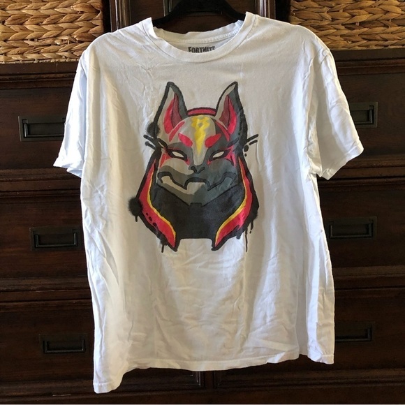 Fortnite white cotton short sleeve graphic tee in size L - Picture 1 of 4